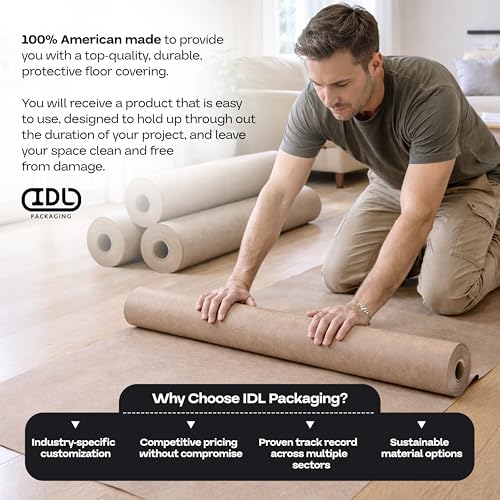 Brown Rosin Masking Paper 18" x 166 feet, 2 Rolls + 1 Cutter – USA-Made - color: 18"x166', Thick, Brown, size: 2 Rolls + Tool