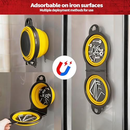 Magnetic Trays, Magnetic Bowl for Screws, Magnetic Tool Tray (yellow2.0) - style: yellow2.0