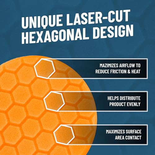 Chemical Guys, Hex-Logic Buffing Pad Sampler Kit with Cleaner, 6.5 in, 4-Pc - size: 6.5"