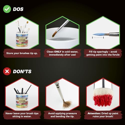 The Army Painter, Most Wanted Brush Set, 3 sizes Miniature Wargamer Brushes
