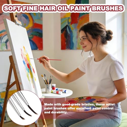 MECCANIXITY 30Pcs Fine Pointed Miniature Paint Brushes(Black #00) - color: Black, size: #00