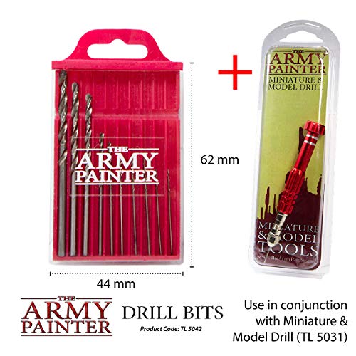The Army Painter, Drill Bits, Pack of 10 Different Sizes, Ø 0.7mm to 3.0mm - color: Drill Bit Set