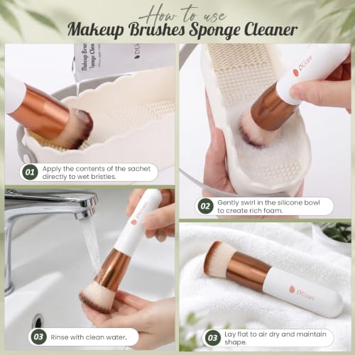 DUcare Makeup Brush Cleaner, Beauty Sponge Cleansing Solution 13.6 Fl Oz - color: I-Cleanser-400ml