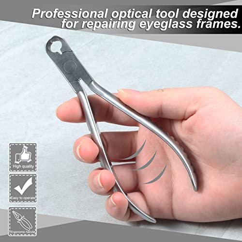 Eyeglass Cutting Pliers 5 Inch Eyeglasses Repairing Plier for Cutting Long Screws Plastic Rubber Plugs Eye Glasses Repair Cutter Plier with Professional Eyeglass Repair Screwdriver - size: H