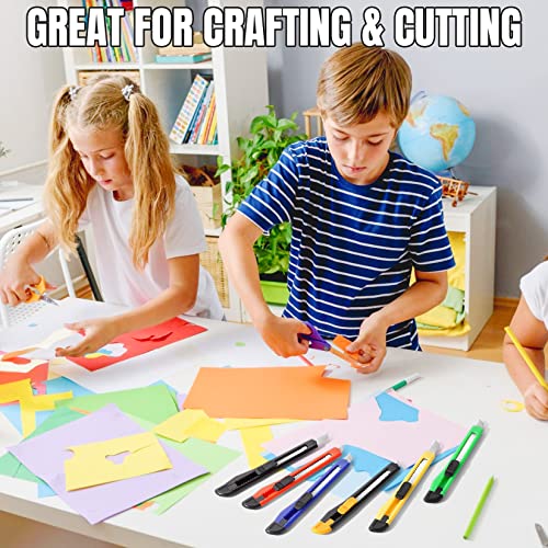 10 Pack Box Cutter Retractable, 9mm Razor Knife, Utility Knife - color: 10-multicolor