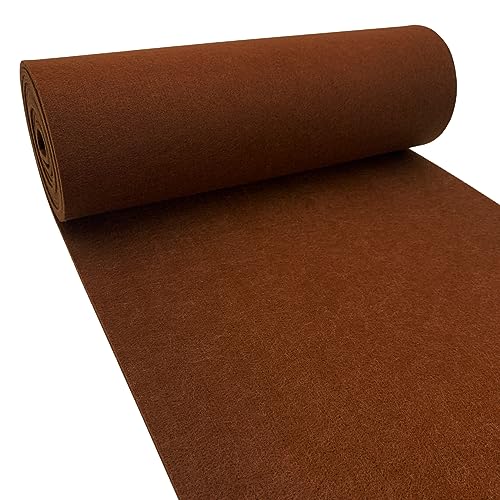 aufodara Felt Fabric 11.8 x 98.4 inch Craft Felt Fabric Roll, Felt 3mm Thick for Felt Table Mats DIY Arts & Crafts Patchwork Sewing Decorations (Brown) - color: Brown