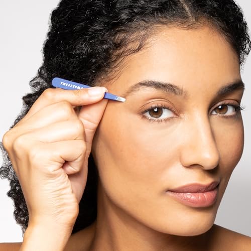 Tweezerman Mini Slant Tweezer –Tweezerman Tweezers for Eyebrows Granite Sky - color: Granite Sky