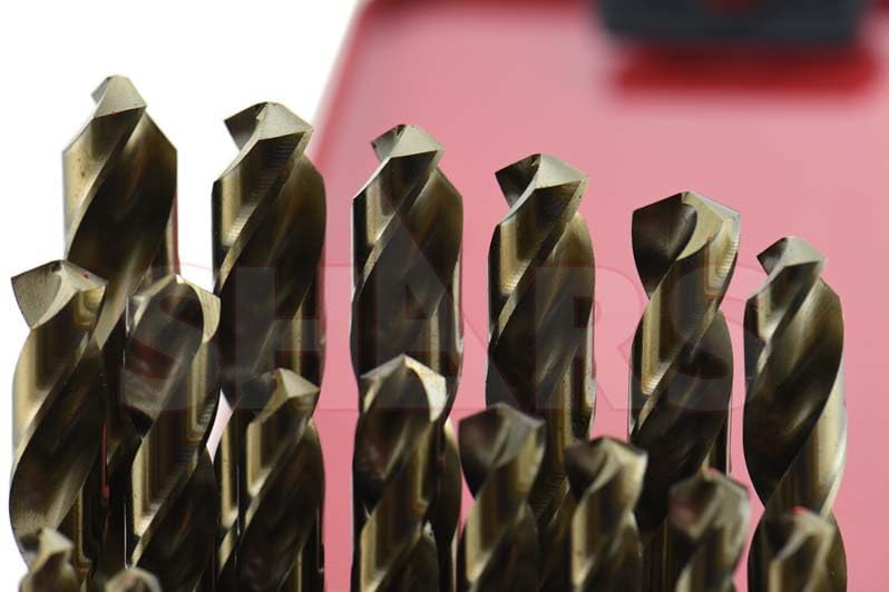 Shars 1/16-1/2" by 64ths M35 Cobalt Straw Finish Jobber Drill Set (29 PCS) 404-2260C P - size: 1/16-1/2", style: 29 pcs Cobalt