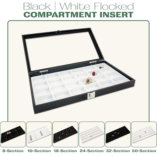 The Display Guys 2-Pack 72-Ring Jewelry Tray Insert, White - color: White, size: Ring Slots - 72