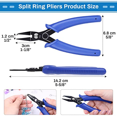 Evatage Split Ring Opener Tool - Keychain Pliers for Jewelry Making - style: 1 Pair