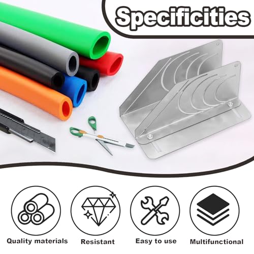 1 Pack Precision 45 Rubber Insulation Pipe Cutter, Rubber Insulated Pipe 45 Cutter, Professional Foam Pipe Cutter Tool, Foam Pipe Cutter Tool Insulation Cutting Fixture, Foam Pipe Cutter Tool 4 in 1