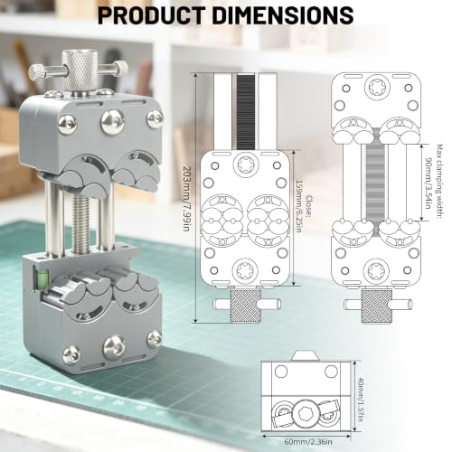 Fractal Vise, Self-Adjusting 8-Jaw Micro Drill Press Vise