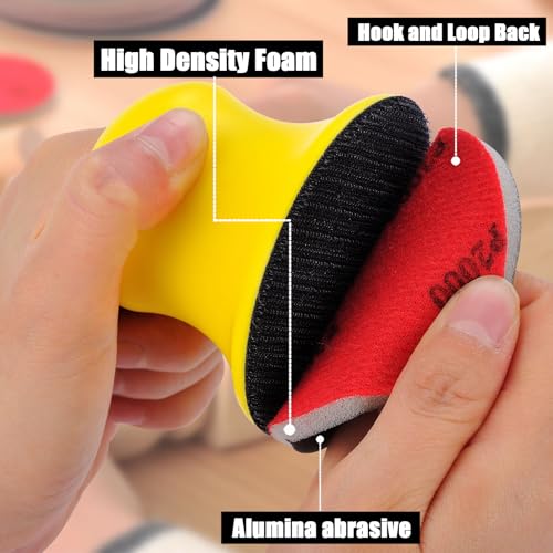 MAXMAN 20Pcs Sanding Sponge Set, 3" Foam Sanding Pads, 400Grit for Wood - style: 400 Grit