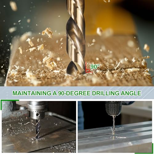 METALLIXITY Micro Drill Bit #37 5Pcs 4341 HSS Small Bits 118° Gold Finish - size: #37 (2.642mm)
