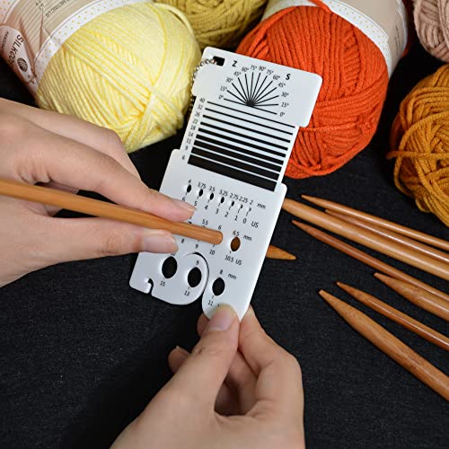 UPTTHOW Knitting WPI Multifunctional Combo Ruler for Spinners Yarn
