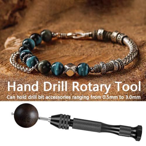 26Pcs Hand Drill Rotary Tool-Pin Vise Hand Drill + 25Pcs HSS Mini Drill Bit