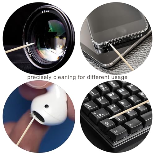 Egaageoi 200 Count 4 Inch Pointed Cotton Swabs for Nail with Wood Sticks - color: 200pcs