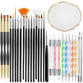 29Pcs Nail Art Brushes Tools Set Dotting Tools for Gel Polish - color: Multicolor (29Pcs)