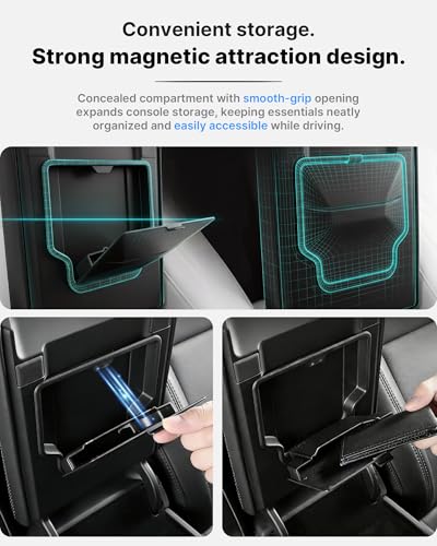 4 Pcs Center Console Organizer for Tesla Model Y Juniper & Y L