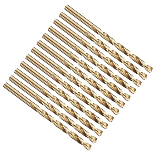 PATIKIL #13 Drill Bit Micro M2 High-Speed Steel 135° Gold Finish 12Pcs - size: #13