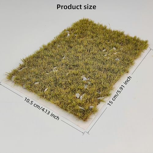 Static Grass Mat 5.6x3.8 Self-Adhesive Sheet for Models - color: Winter Yellow
