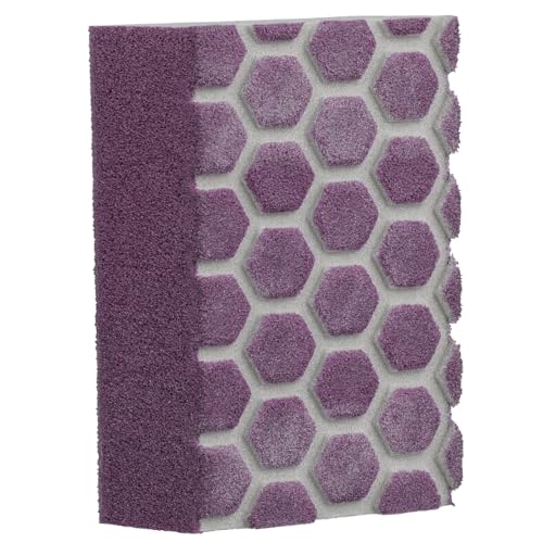 3M Pro Grade Precision 3-in-1 Sanding Sponge, 180 Grit Medium, 2 Sponges, Washable & Reusable, for Wood, Metal, Drywall, and Paint Prep – Flexible Foam, Contoured, Angled, Flat - size: 2.5 in x 4.5 in x 1 in - 2 Sponges, style: 180 Grit Medium