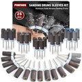 25PCS Sanding Drums & Sandpaper Sticks Set for Dremel Rotary Tool - size: Mixed 1