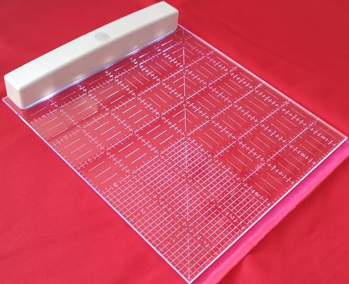 HONEYSEW 6.5" Fabrics Glow Square Quilting Ruler Acrylic Sewing Templates for Quilting and Sewing
