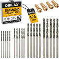 Drilax Diamond Drill Bits 24-Pc 1mm to 2.5mm Compatible with Dremel Bits - size: 1mm - 2.5mm
