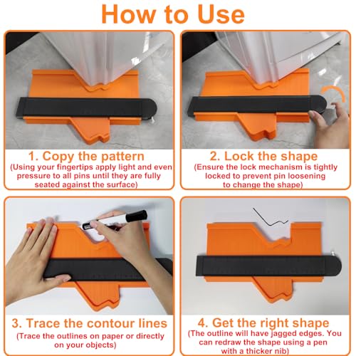 10 Inch Super Gauge Shape and Outline Tool Contour Gauge Profile Tool