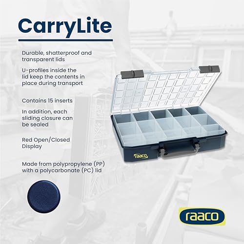 Raaco CarryLite 80 Small Parts Organizer, 15 Inserts - size: Deep-15 Inserts