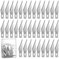 50 Pack #11 Hobby Blade Refill – Titanium Coated Precision Craft Knife Blades, Exacto Knife Replacement Blades with Storage Box for Crafts, Hobbies, Scrapbooking, Stencils