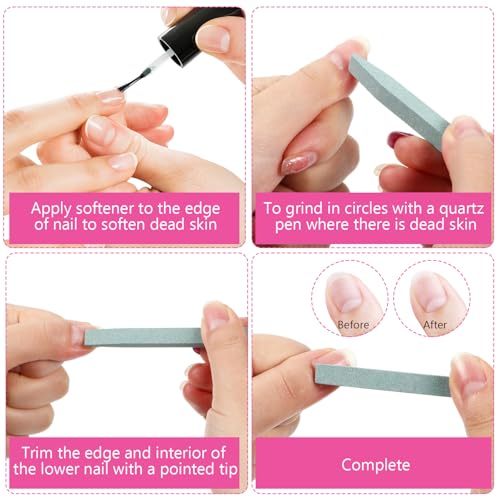 Mudder 20 Pcs Stone Nail File Pumice Stick for Nail Buffing Tool,4 Colors - color: 4 Colors