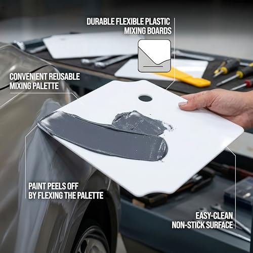 Custom Shop 12 x 12 Inch Plastic Body Filler Mixing Palette (2 Pack) - size: 12" x 12"
