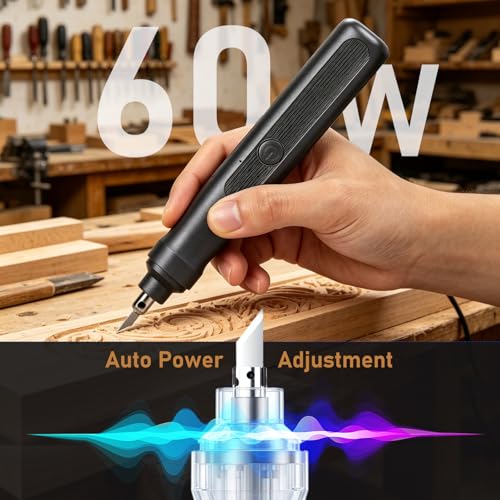 Ultrasonic Cutter Knife, model carving knife, 40kHz vibration frequency & 40W power, suitable for precise carving, cutting 3D printing models, plastic, resin, DIY crafts (No Battery)