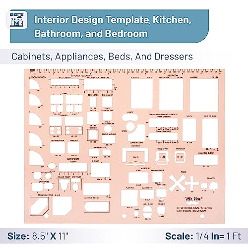 Mr. Pen- House Plan, 3 pcs, Interior Design and Furniture Templates - color: Pink, size: 3 pcs