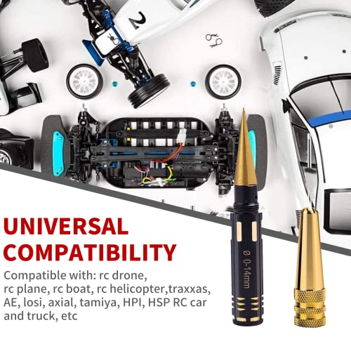Buddy RC Portable Stainless Steel Hole Punche Reamer, 0-14mm RC Body Reamer for RC Model Car Tools