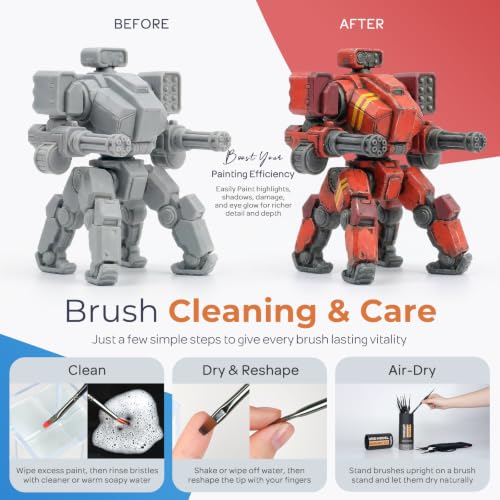 Nicpro 24 PCS Miniature Paint Brushes,Fine Tip Micro Detail Paint Brush Set - size: 24 PCS