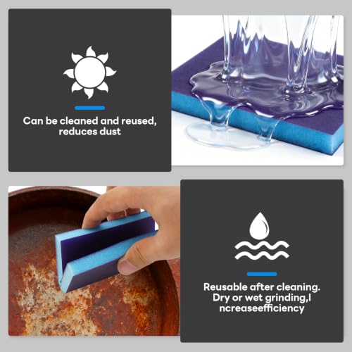 12Pcs 220 Grit Sanding Sponge, Wet Dry Sanding Block Sandpaper Pads - size: 220 Grit