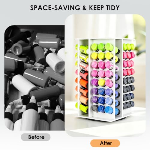 Acrylic Paint Organizer,2oz Craft Paint Holder Rack with 96 Holes - size: 96 Holes