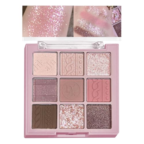 Nude Beige Matte Eyeshadow Palette Makeup, Silver Glitter Eye Shadow Palette Makeup, Highly Pigmented Eye Shadows For Older Women Eyes Naturing-Looking, Long Lasting Waterproof 04# - color: G-#04