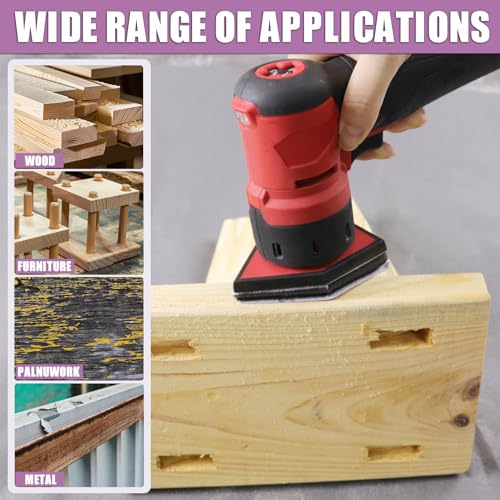 320 Grit Sandpaper, Triangle Sanding Sheets, Fits Milwaukee M12 Fuel Sander - style: 320 Grit