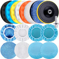 SIQUK 17 Pieces 3 Inch Buffing Pads Foam Polishing Pad Wax Buffer Polish Pads Bonnets Car Polishing Buffing Pad Buffer Attachment for Drill - size: 3 Inch