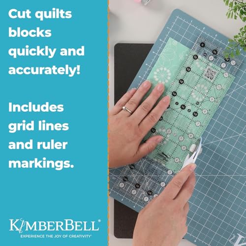 Kimberbell 360 Rotating Cutting Mat - Self Healing Mat for Fabric and Crafts, Rotary Cutting Board for Craft, Rotary Fabric Cutting Mat, Quilting Supplies