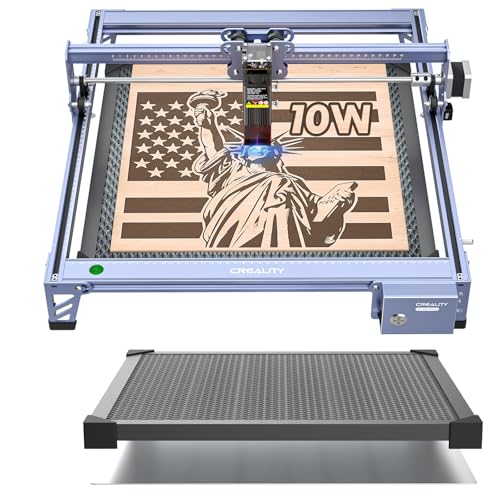 Creality Falcon 10W Laser Engraver Machine with Honeycomb Laser Bed 500x500, 10000mm/min, 0.06mm Laser Cutter for Wood, Acrylic, and Metal, Easy Setup, Ready to Work Out of The Box - color: Falcon-10W-preset