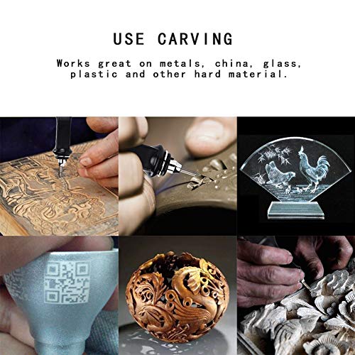 Electric Engraving Engraver Pen, Carve Wood Metal Glass Stone Jewelry Lettering with Tip Bit Suitable for EU 220V