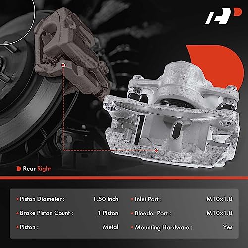 A-Premium Rear Right Passenger Side Disc Brake Caliper with Bracket - style: Rear Passenger Side