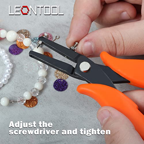 Metal Hole Punch Pliers 6" Small Round Hole Punch Pliers Two Replacement Pins for Jewelry Making to Create 1.8mm Clean Holes Jewelry Tool with PVC Handles for Handcraft Work DIY Hand Tool - style: Long Jaw 1.8mm