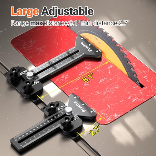 Preciva Thin Rip Table Saw Jig - 3 Pulleys Thin Rip Jig for Making Repetitive Narrow Strip Cuts, Table Saw Guide Fits for 1/4“ x 3/8” T Slot and 3/8“ x 3/4” U Slot T Slot Black - color: Black02