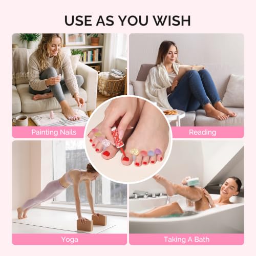MelodySusie 32Pcs Silicone Toe Separators, Toe Spacers for Pedicure - size: 32Pcs-B